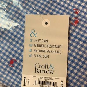 NWT Short Sleeve Button Down CRABBY Shirt